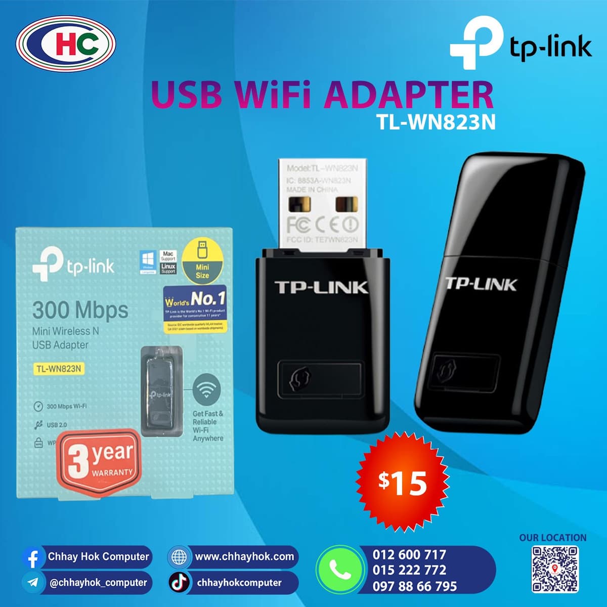 USB WiFi ADAPTER tp-link (TL-WN823N)